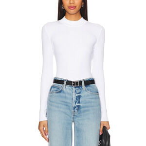 Nation Ltd 'Gina' White Slim Mockneck Size XS